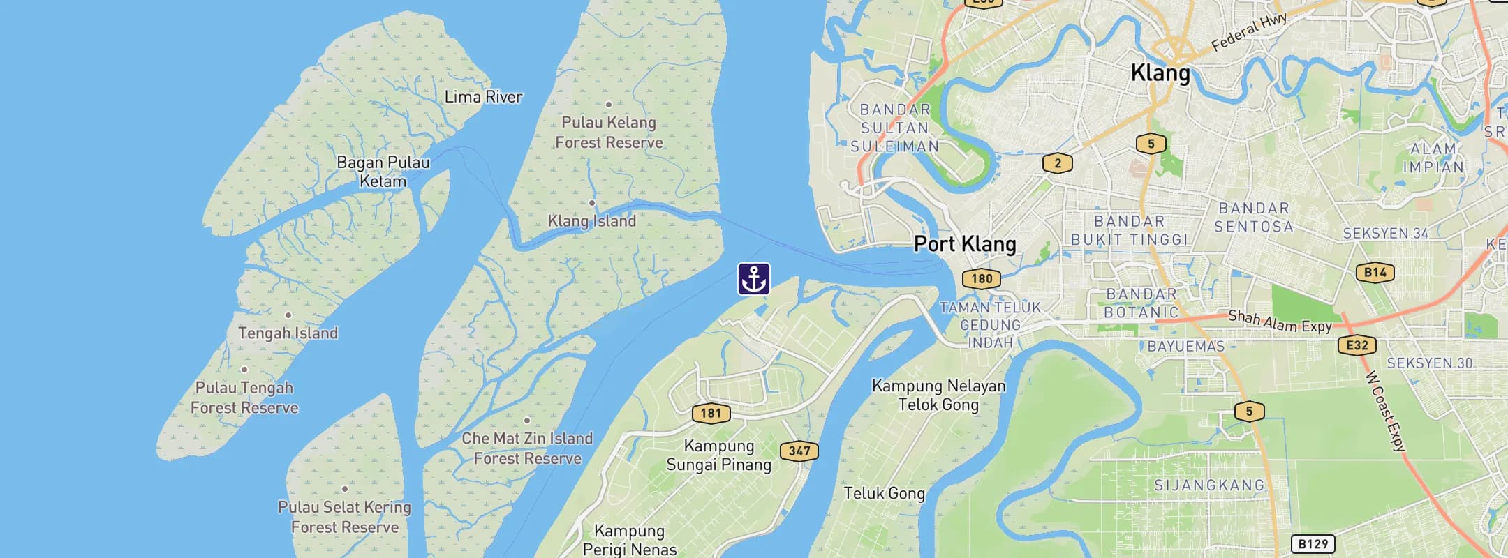 Map of Port Klang