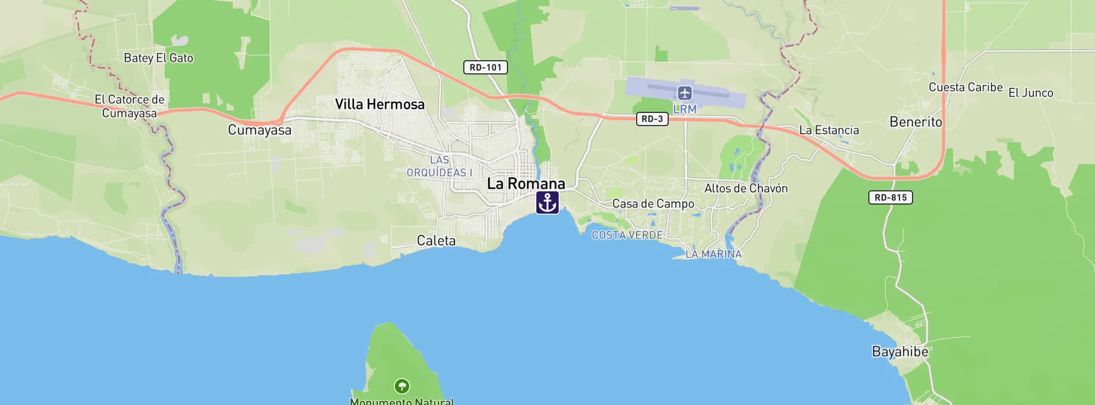 Map of La Romana
