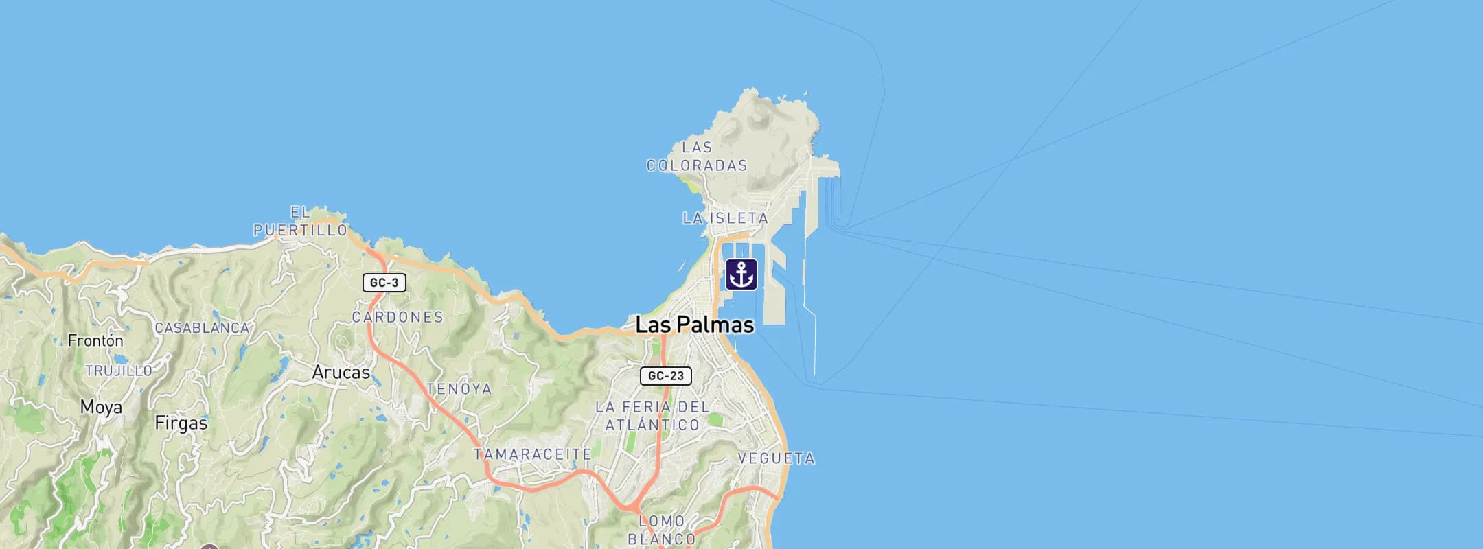 Map of Las Palmas de Gran Canaria