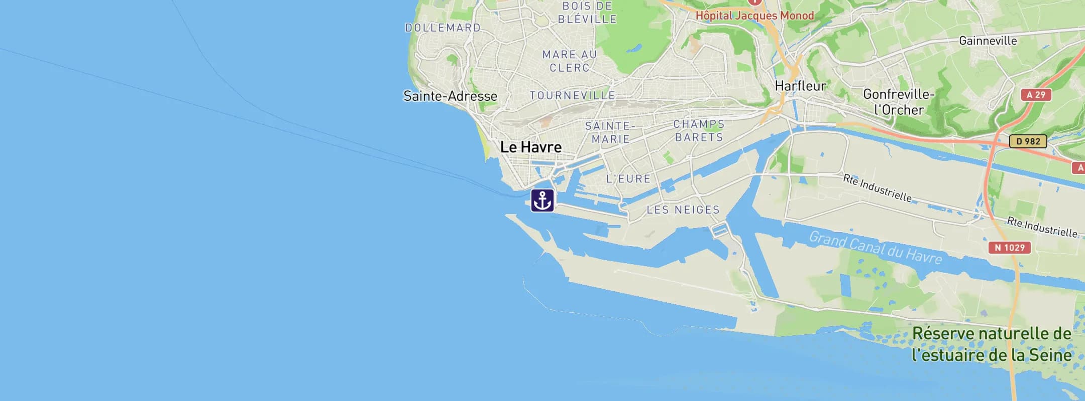 Map of Le Havre-Paris