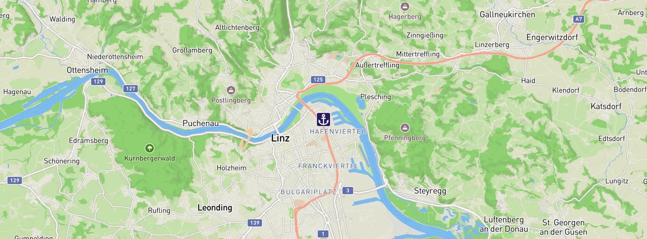 Map of Linz
