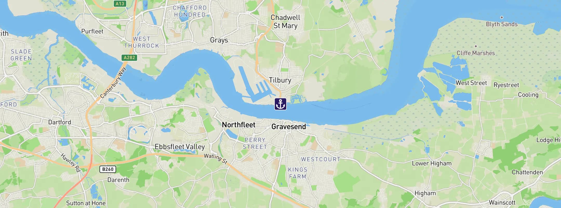 Map of London-Tilbury