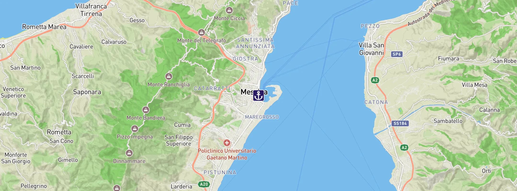 Map of Messina