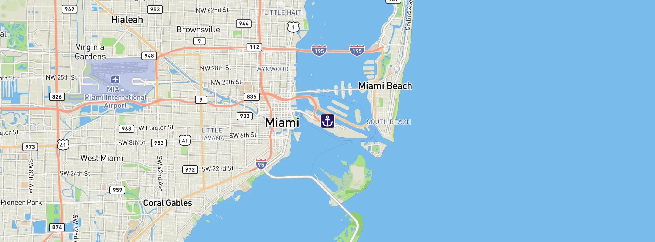 Map of Miami