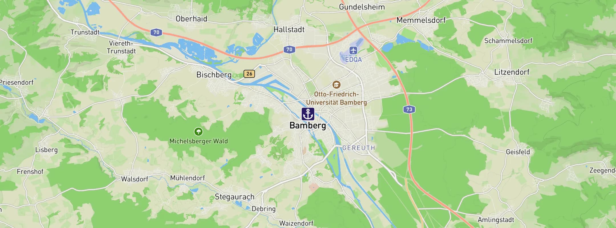 Map of Bamberg