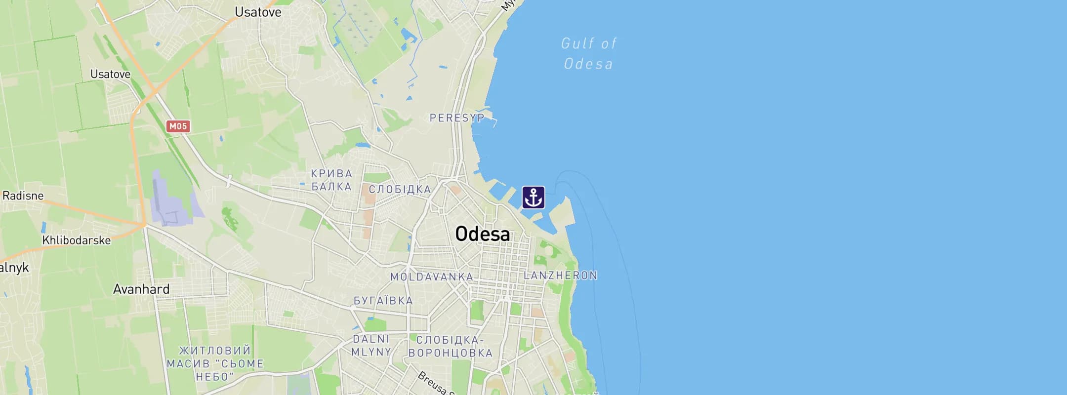 Map of Odesa