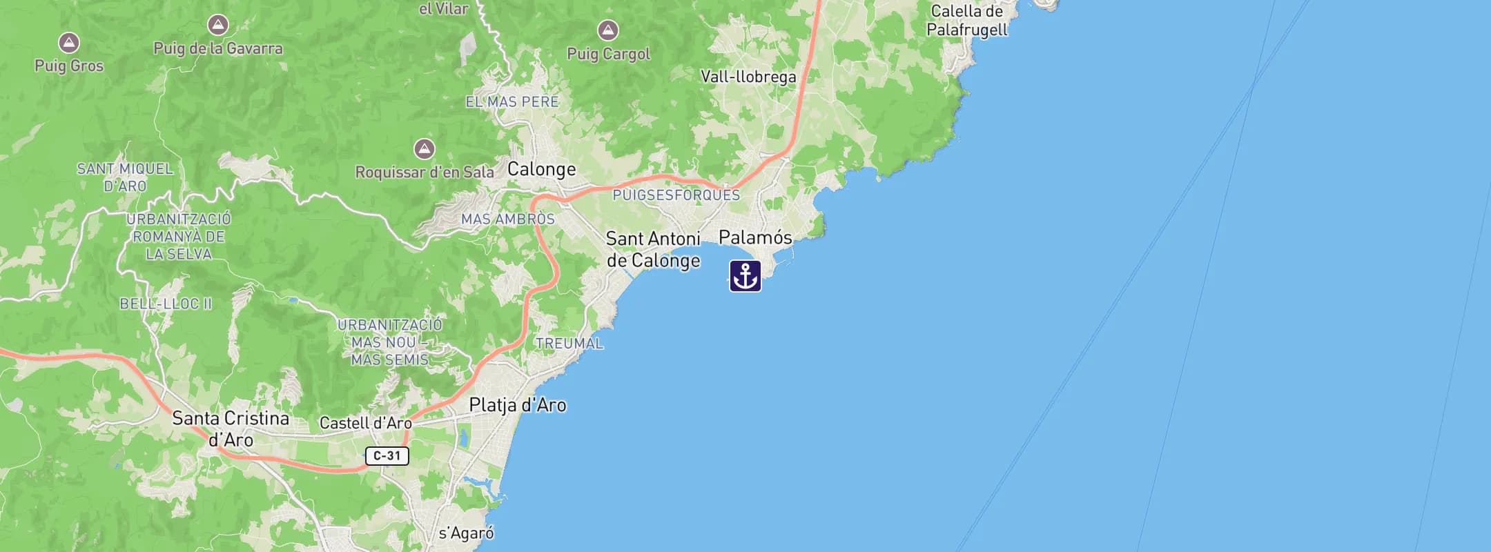 Map of Palamos