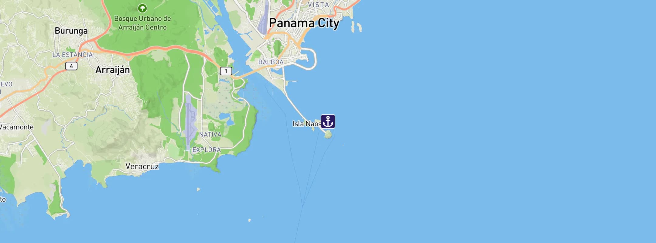 Map of Panama City