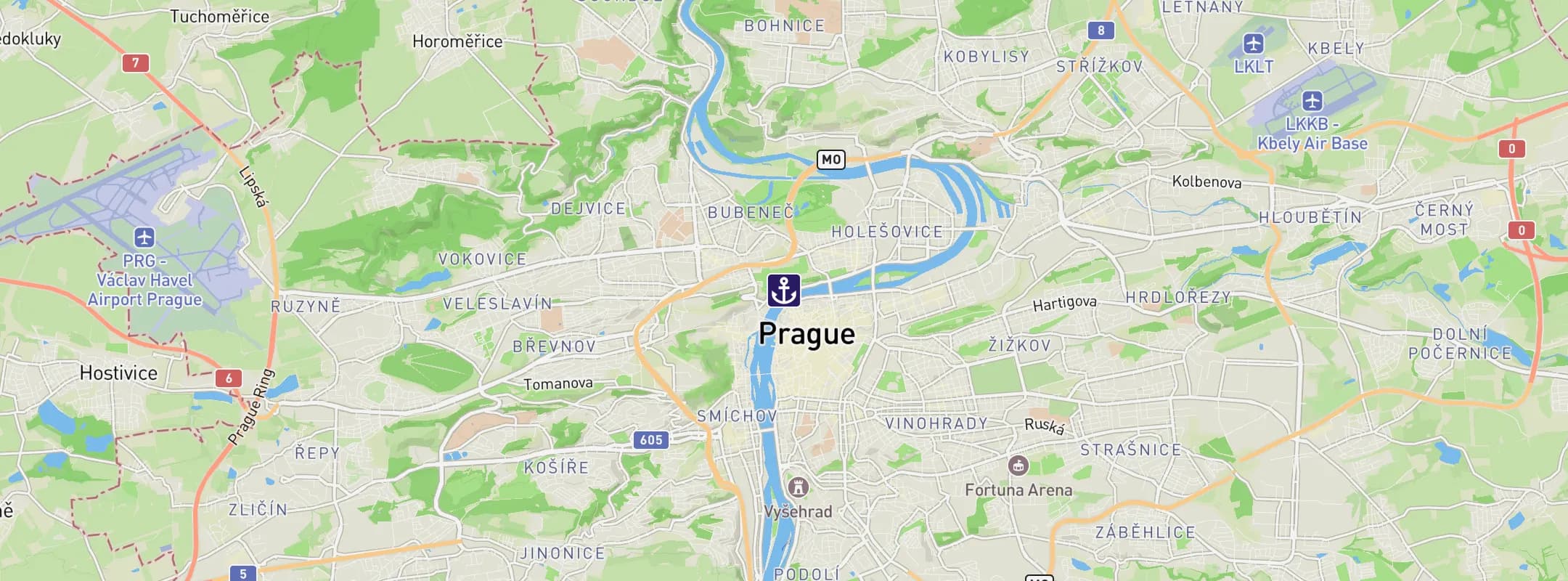 Map of Prague