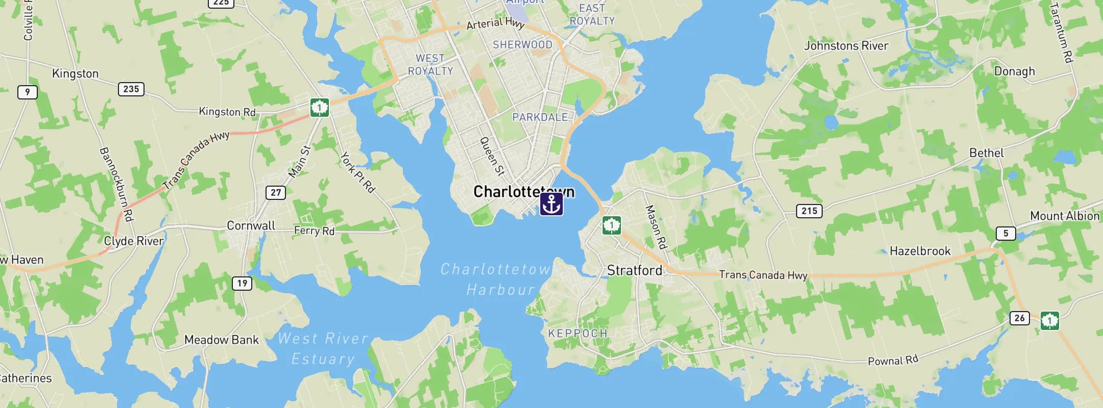 Map of Prince Edward Island