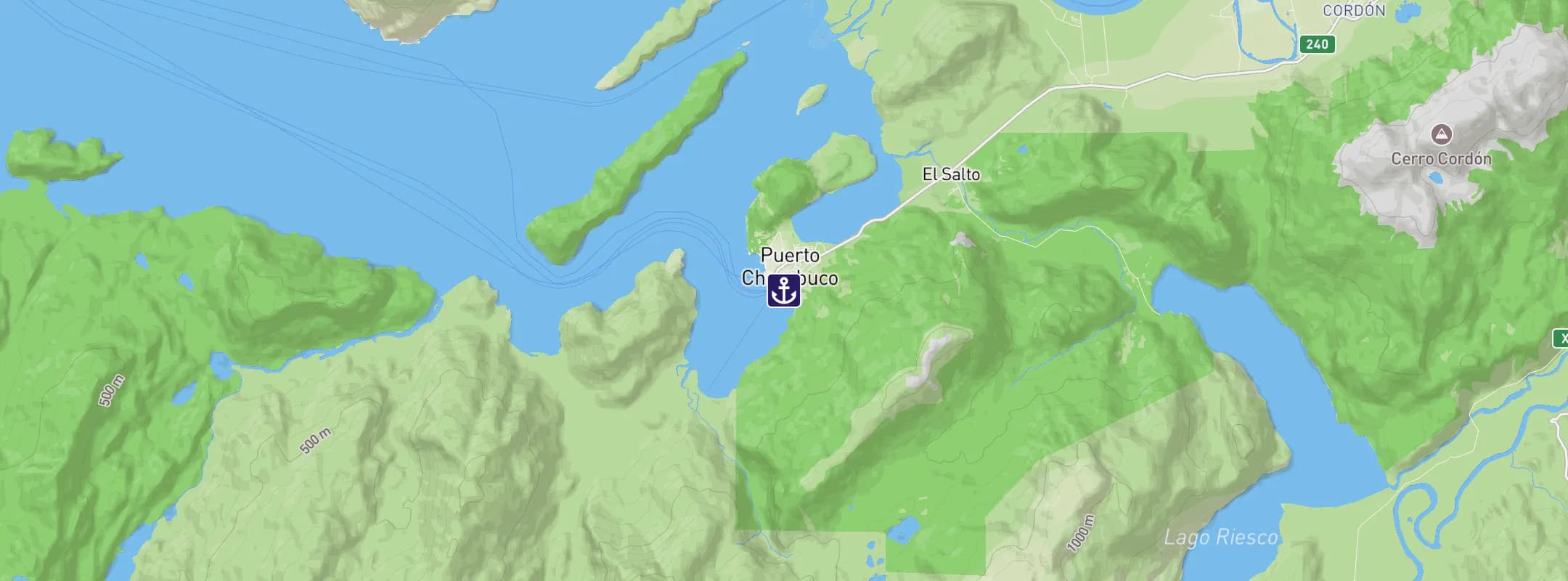 Map of Puerto Chacabuco
