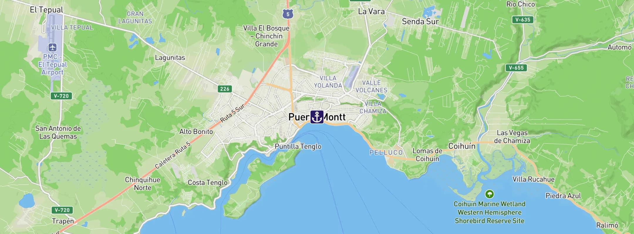 Map of Puerto Montt