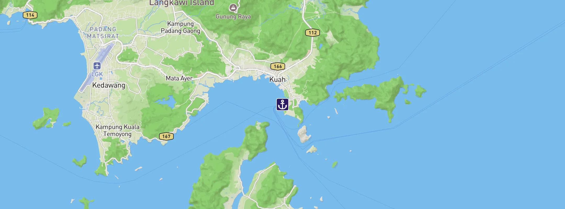 Map of Pulau Langkawi Island