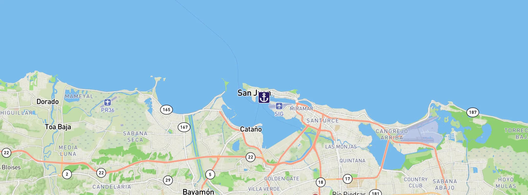 Map of San Juan