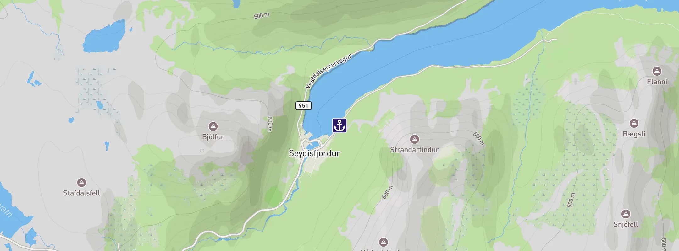 Map of Seydisfjordur