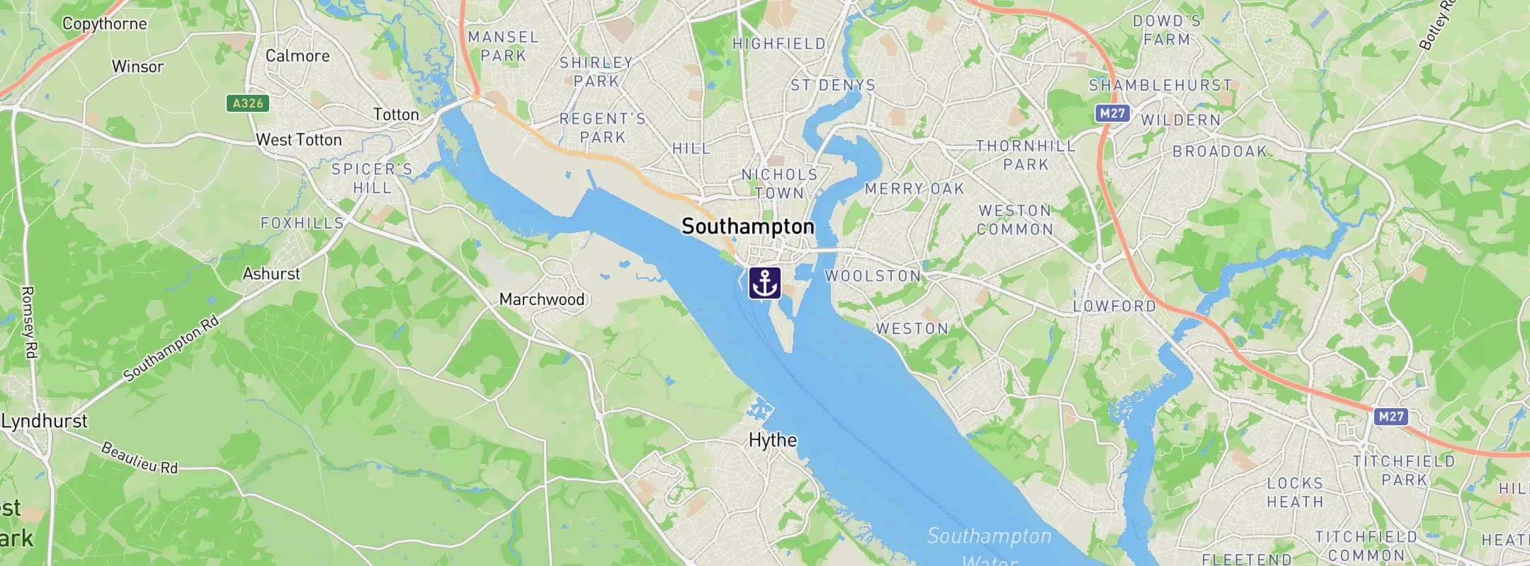 Map of Southampton