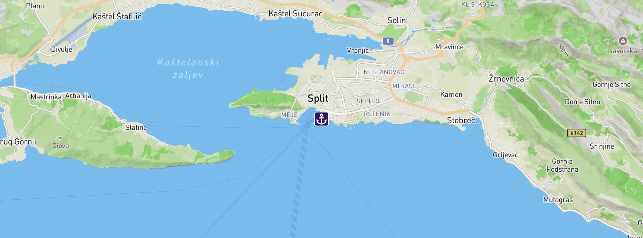 Map of Split