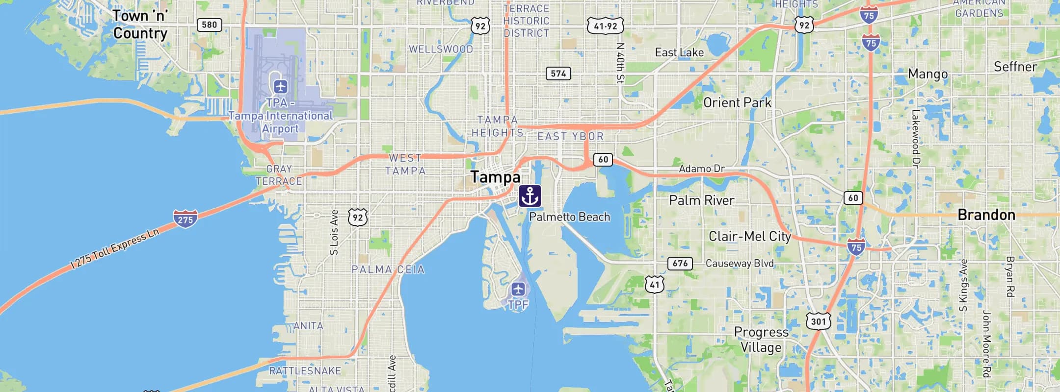 Map of Tampa