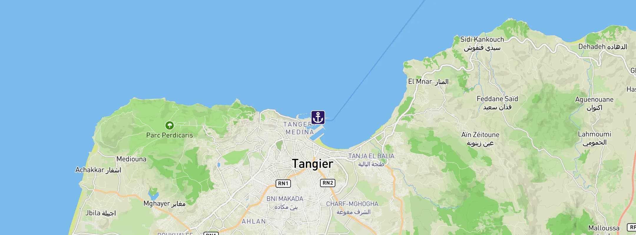 Map of Tangier