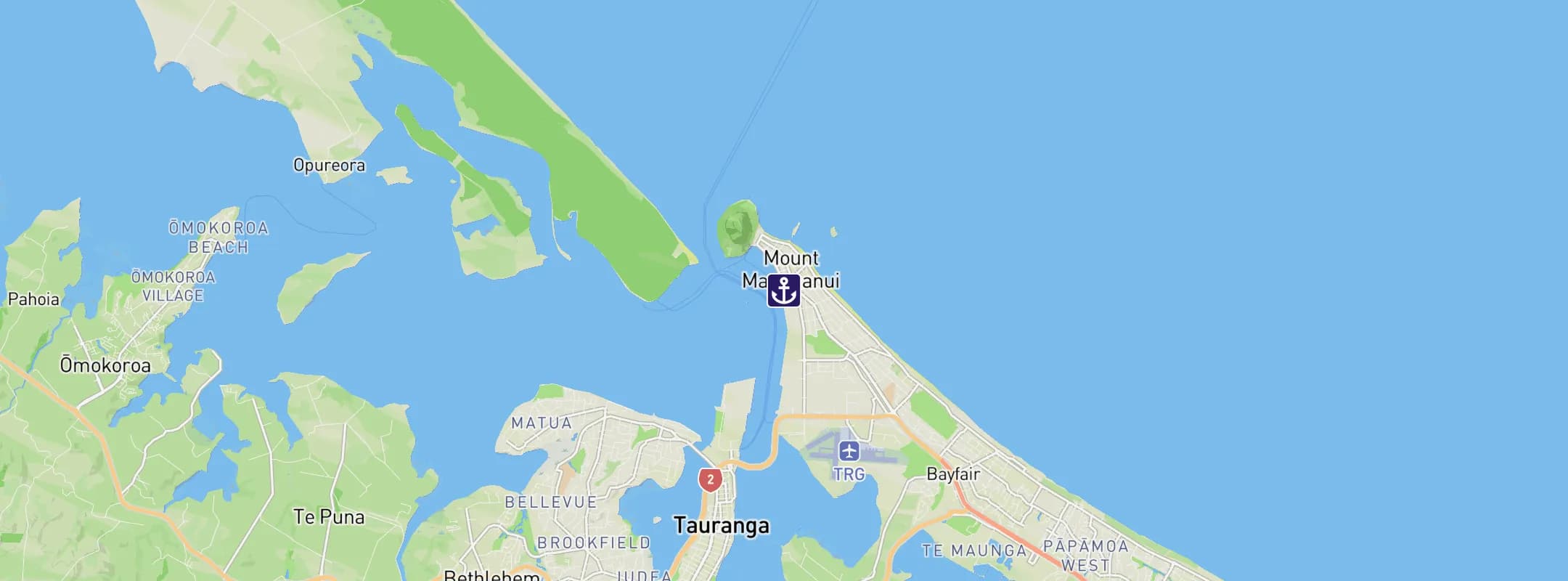 Map of Tauranga