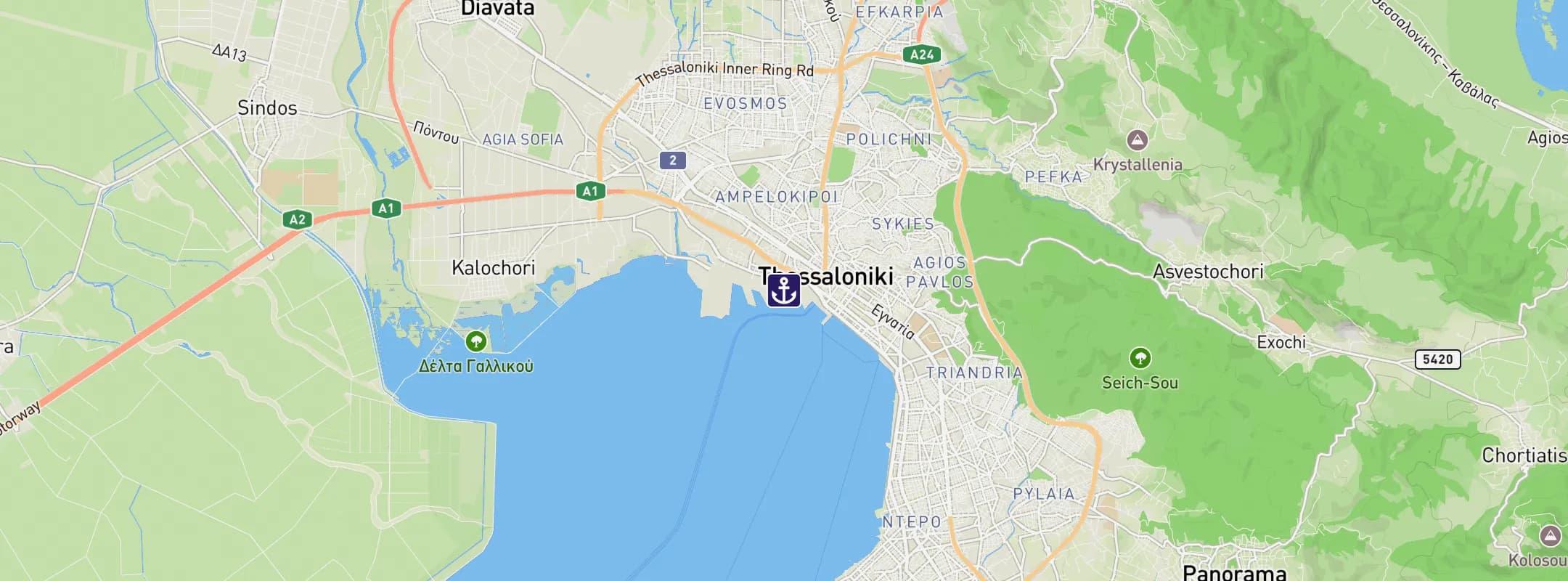 Map of Thessaloniki