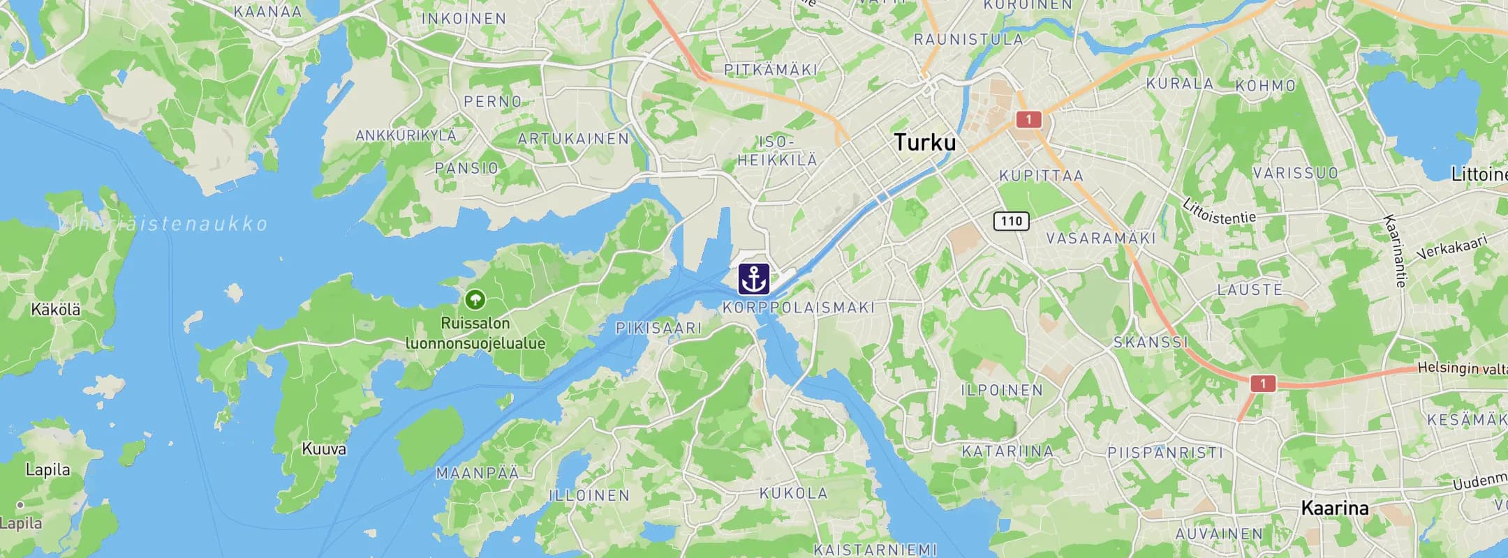 Map of Turku