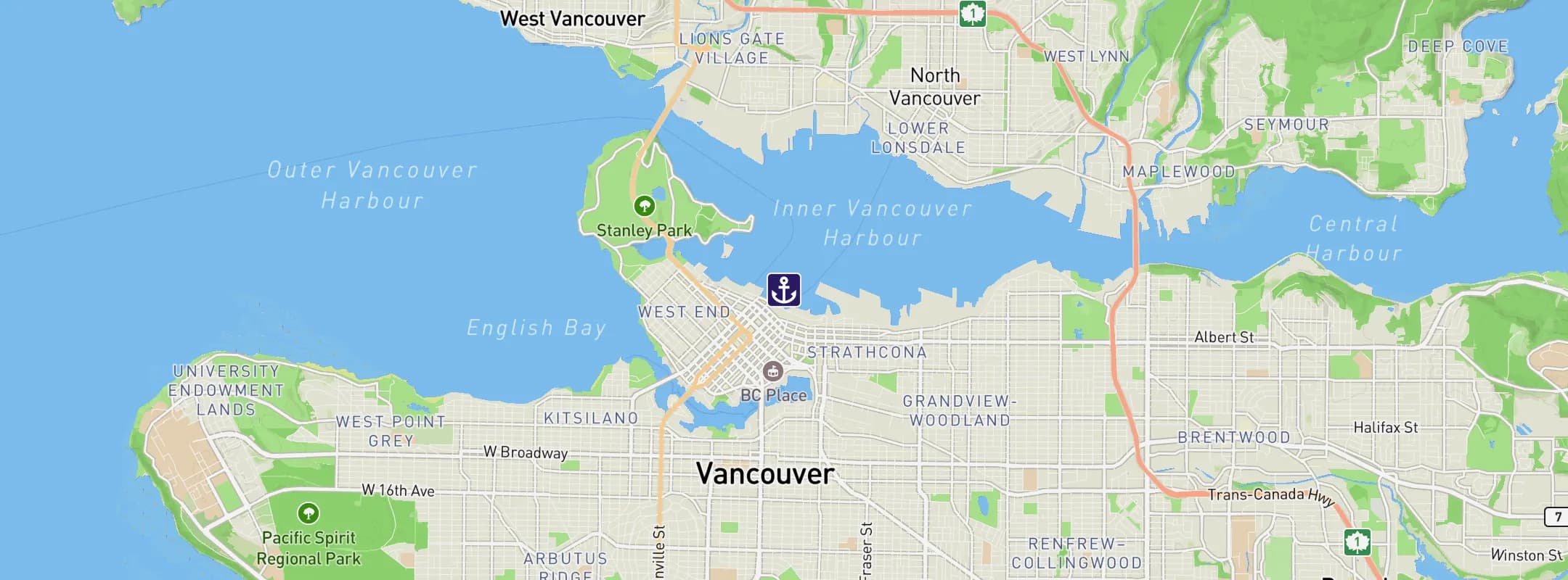 Map of Vancouver
