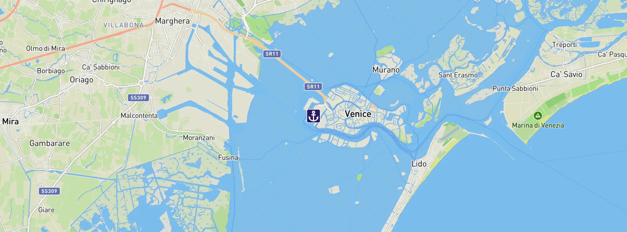 Map of Venice - Porto di Venezia