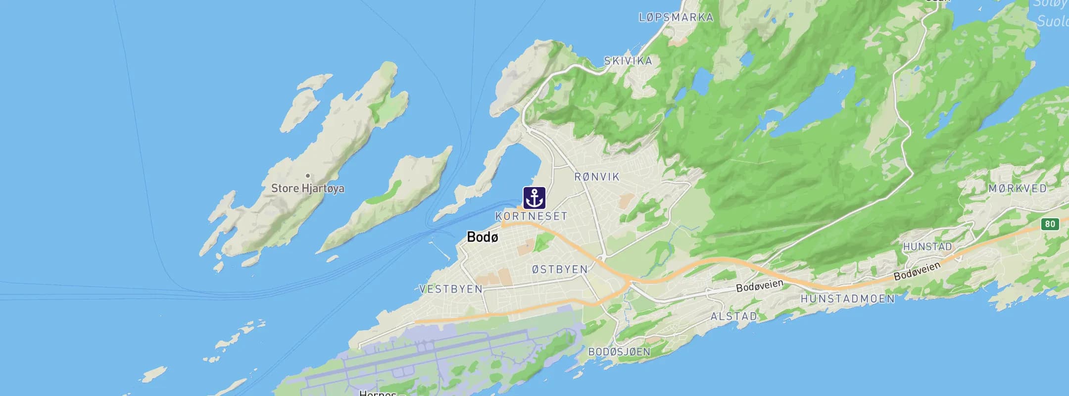Map of Bodo