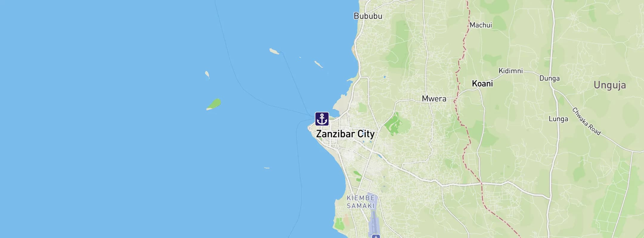 Map of Zanzibar