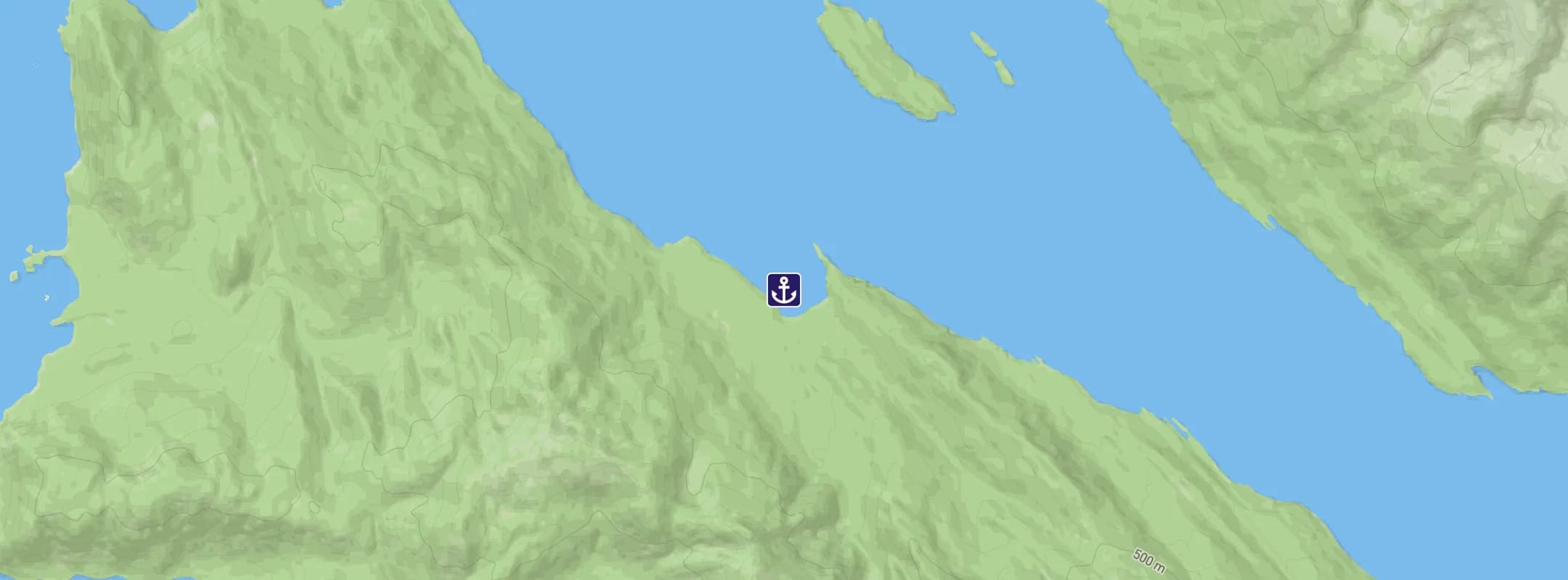 Map of Endicott Arm Fjord