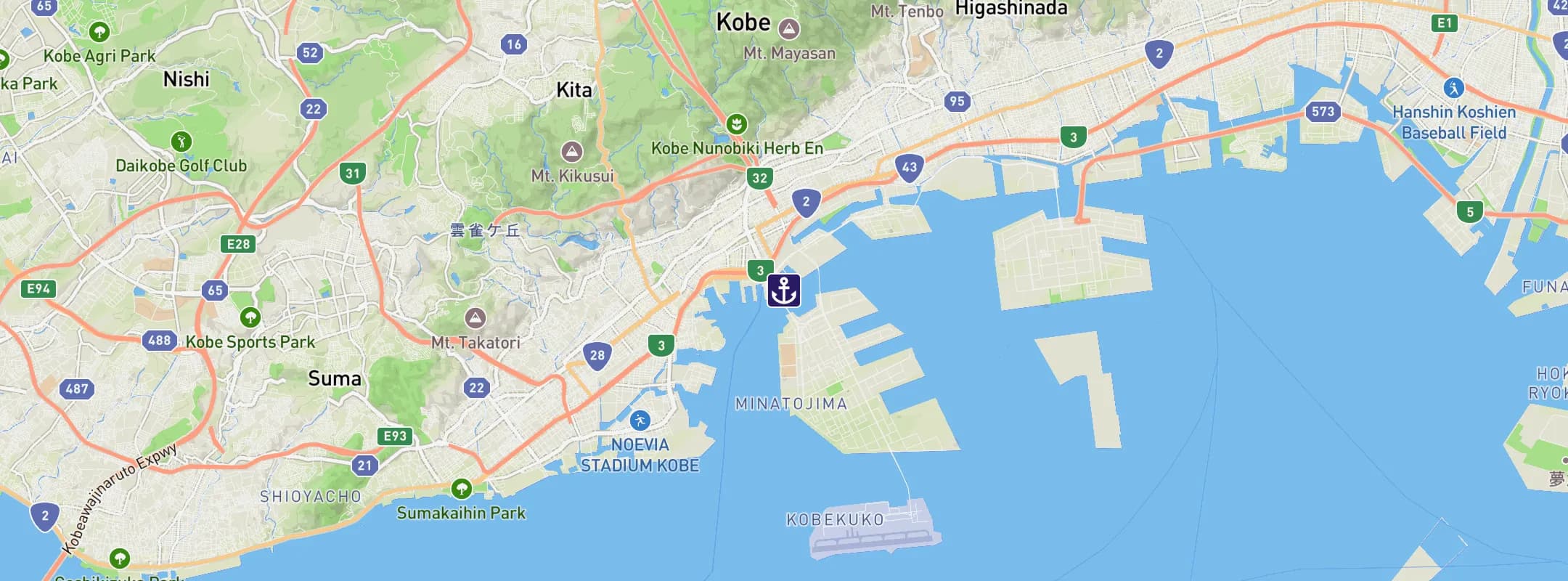 Map of Kobe