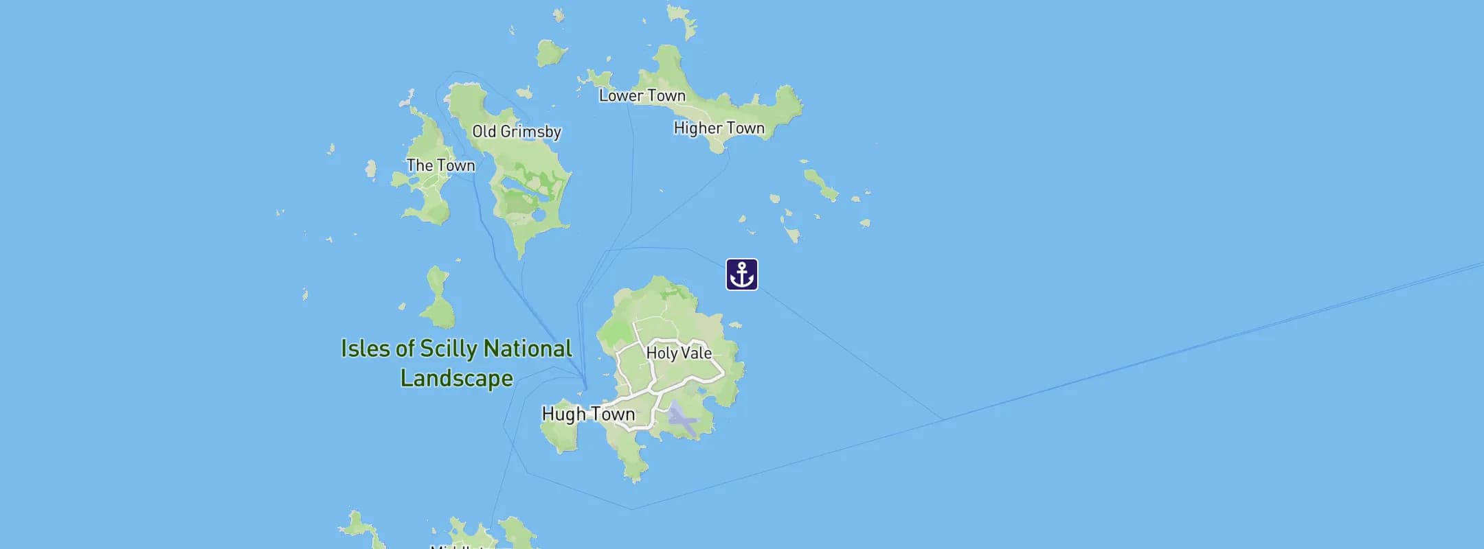 Map of St Mary's Island England