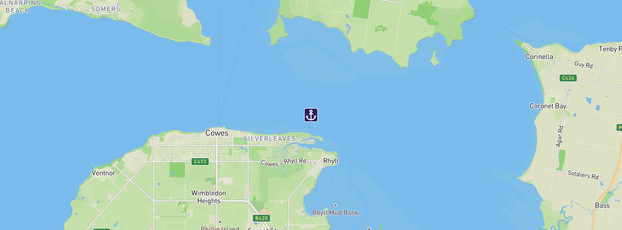 Map of Phillip Island