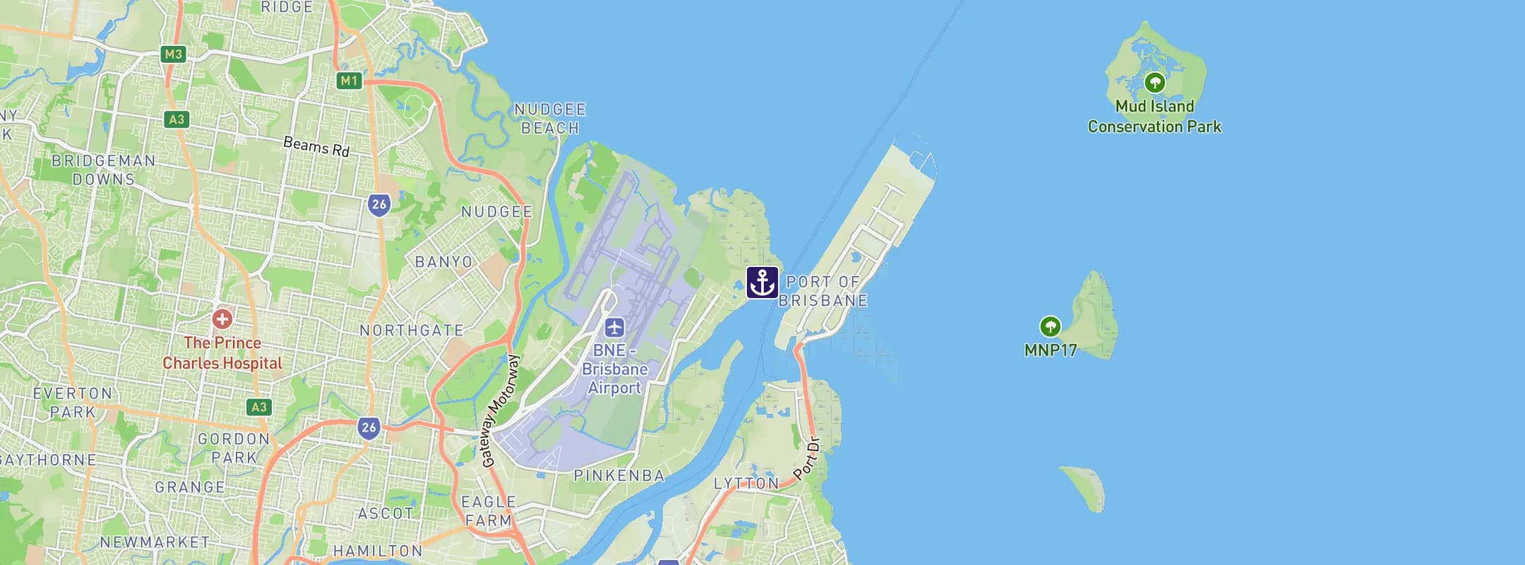 Map of Brisbane - Brisbane International Cruise Terminal