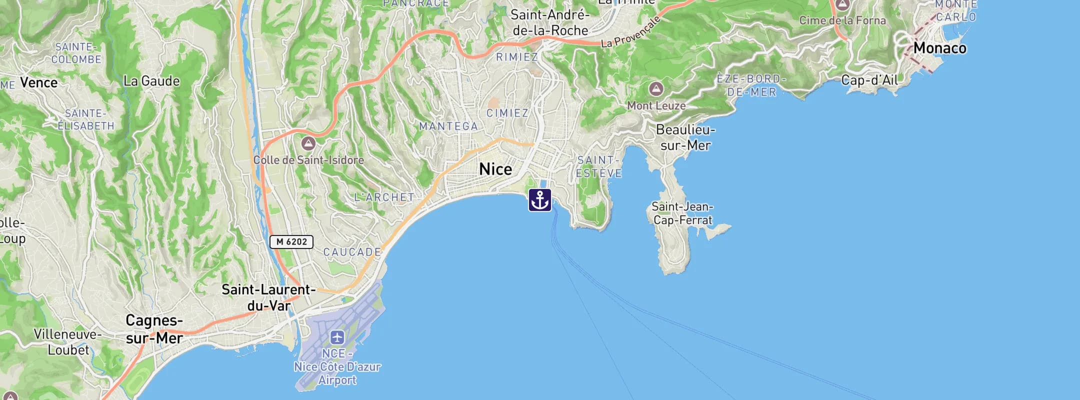 Map of Nice