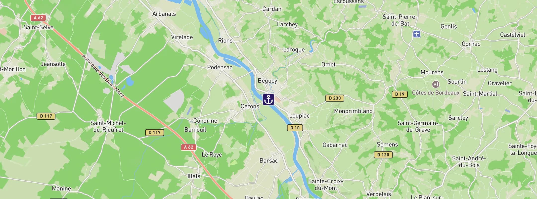 Map of Cadillac