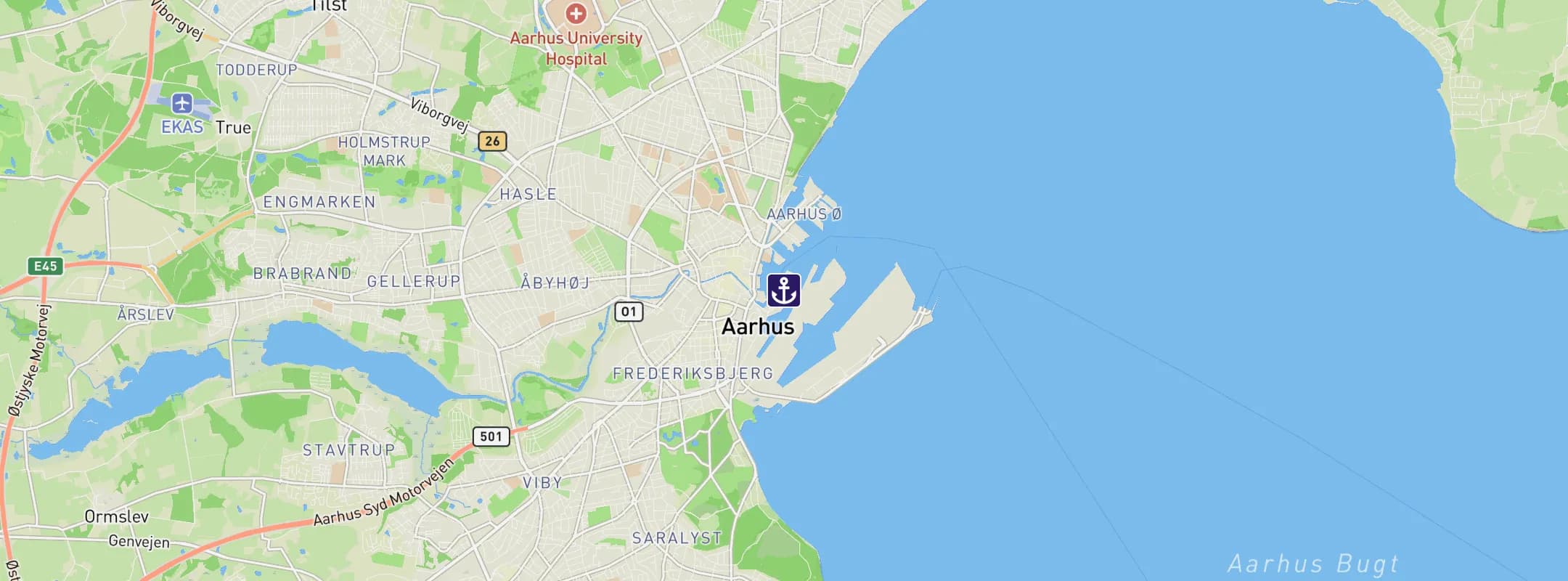 Map of Aarhus