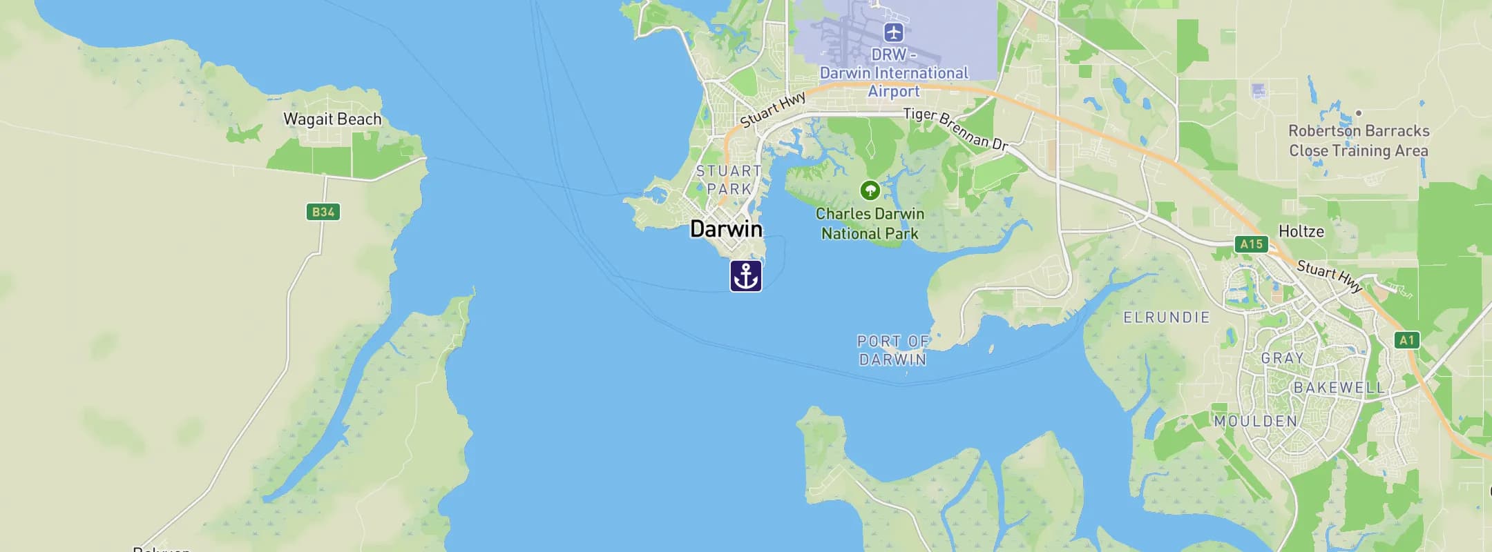 Map of Darwin