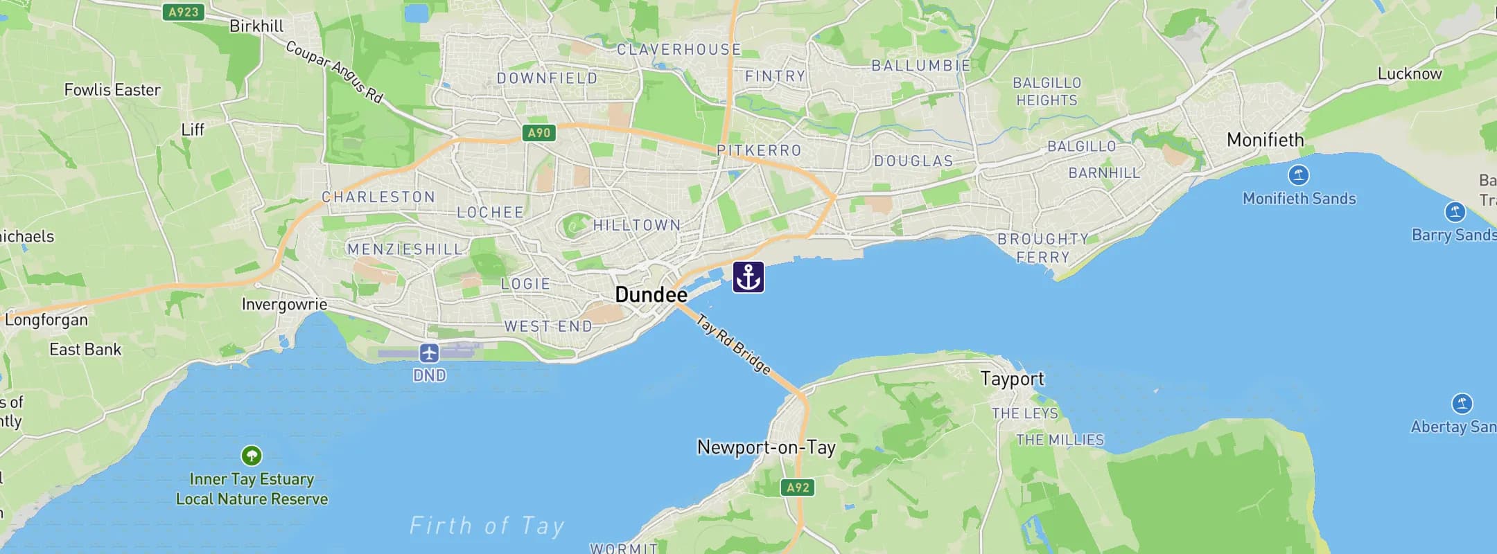 Map of Dundee