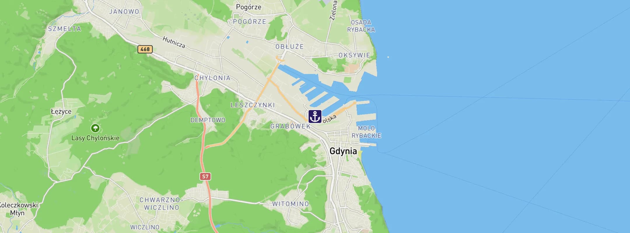 Map of Gdynia-Gdansk