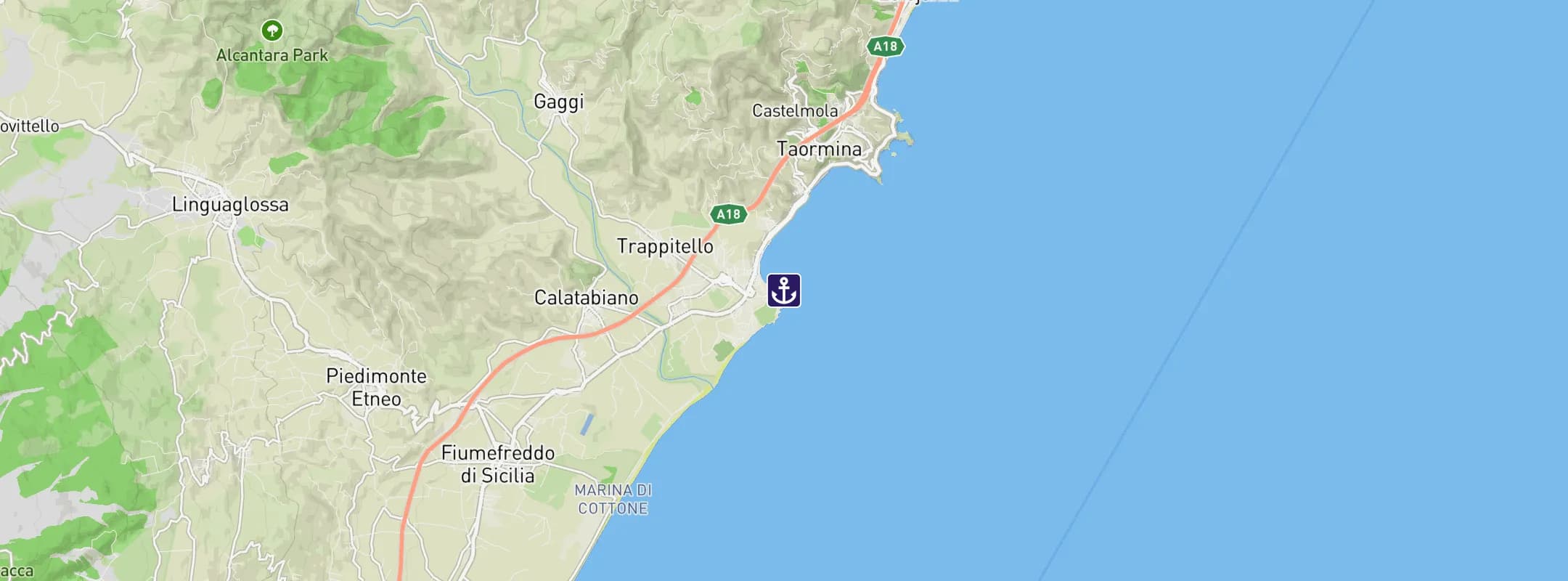 Map of Giardini Naxos-Taormina