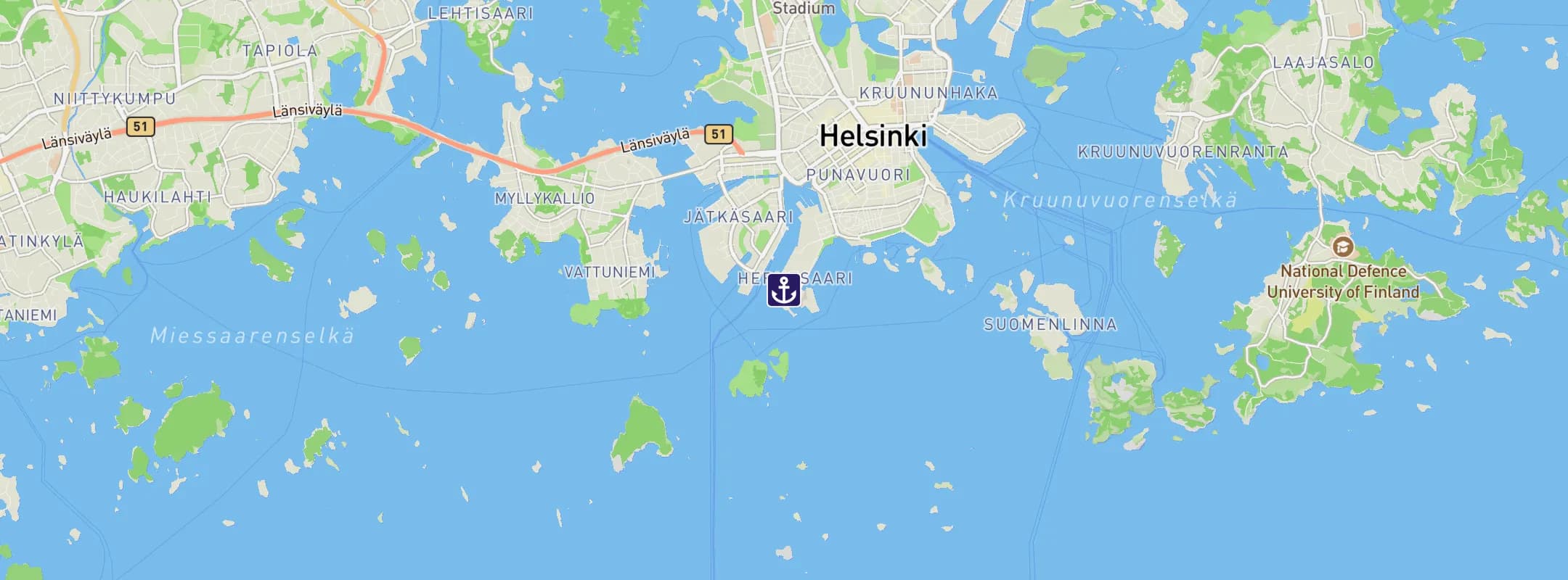 Map of Helsinki