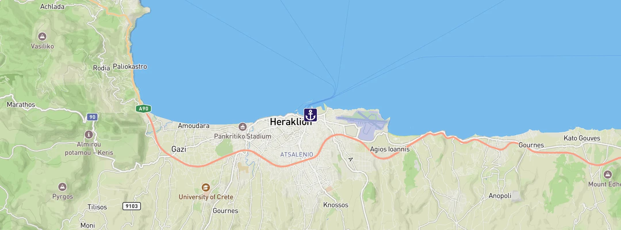 Map of Heraklion