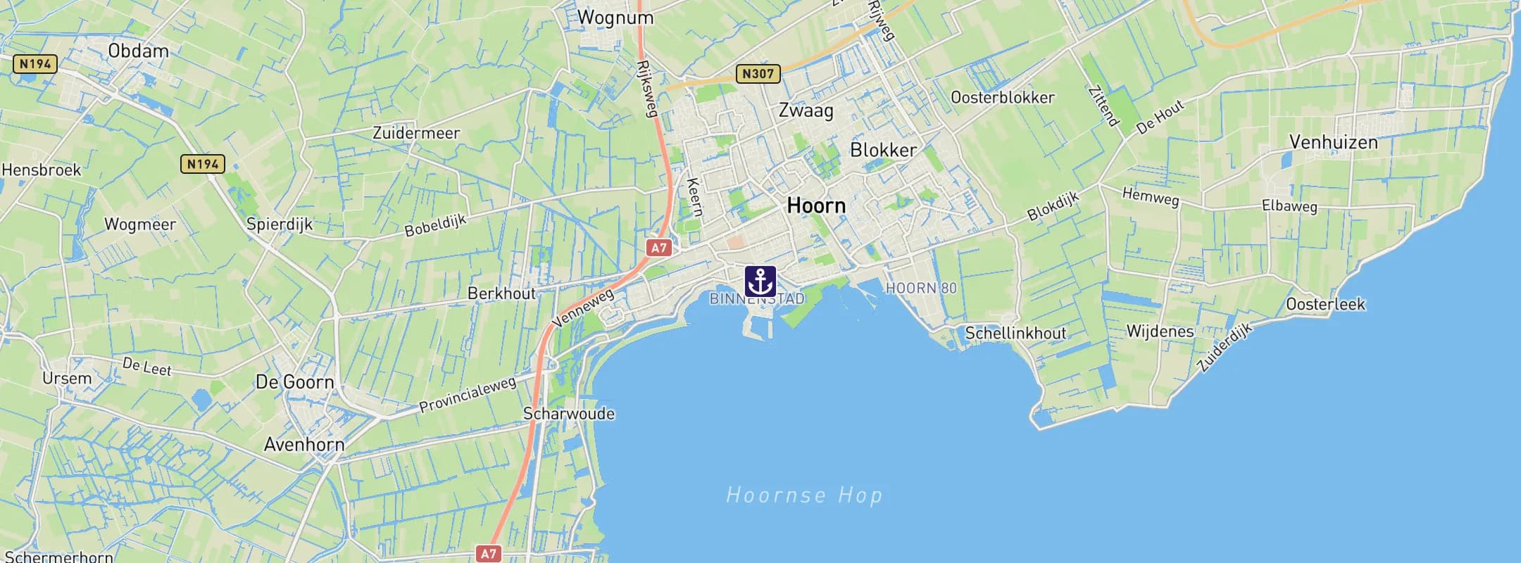 Map of Hoorn