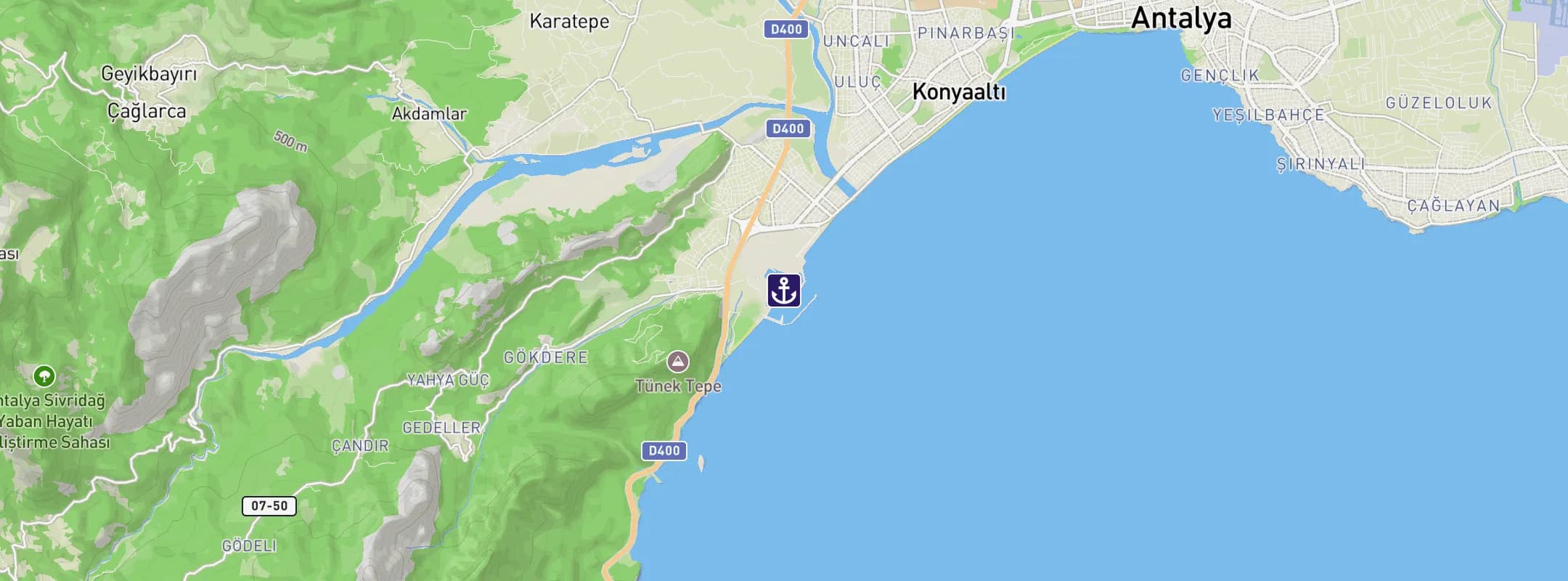 Map of Antalya
