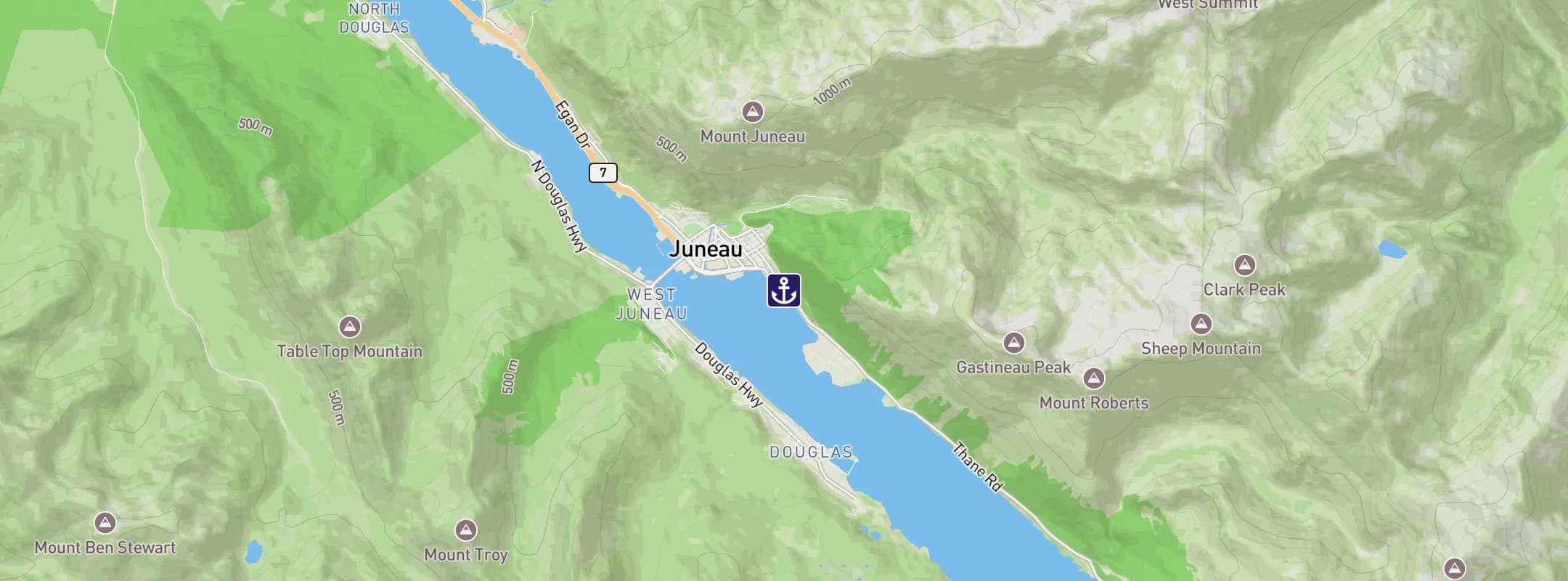Map of Juneau