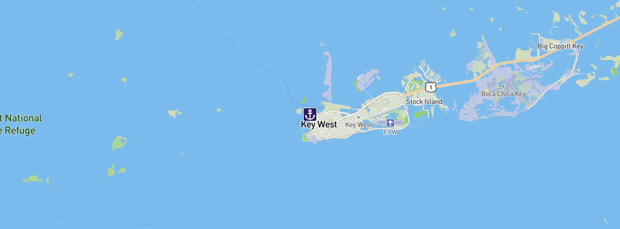 Map of Key West