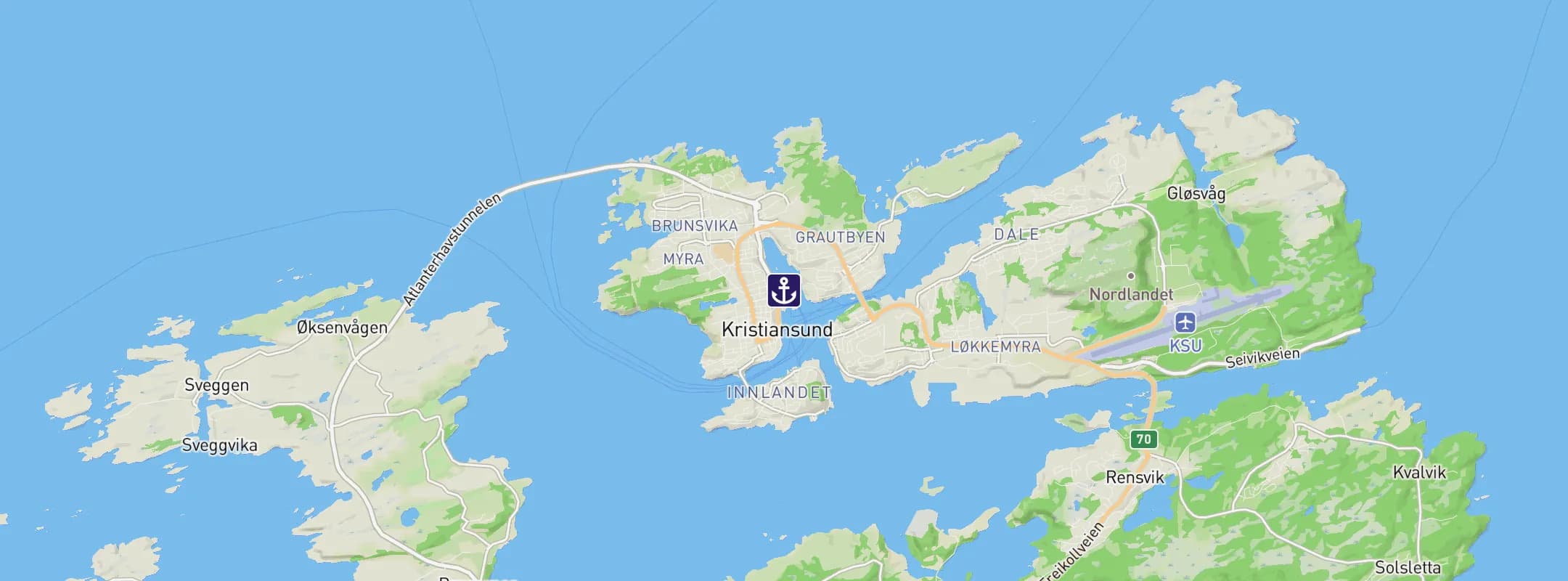 Map of Kristiansund