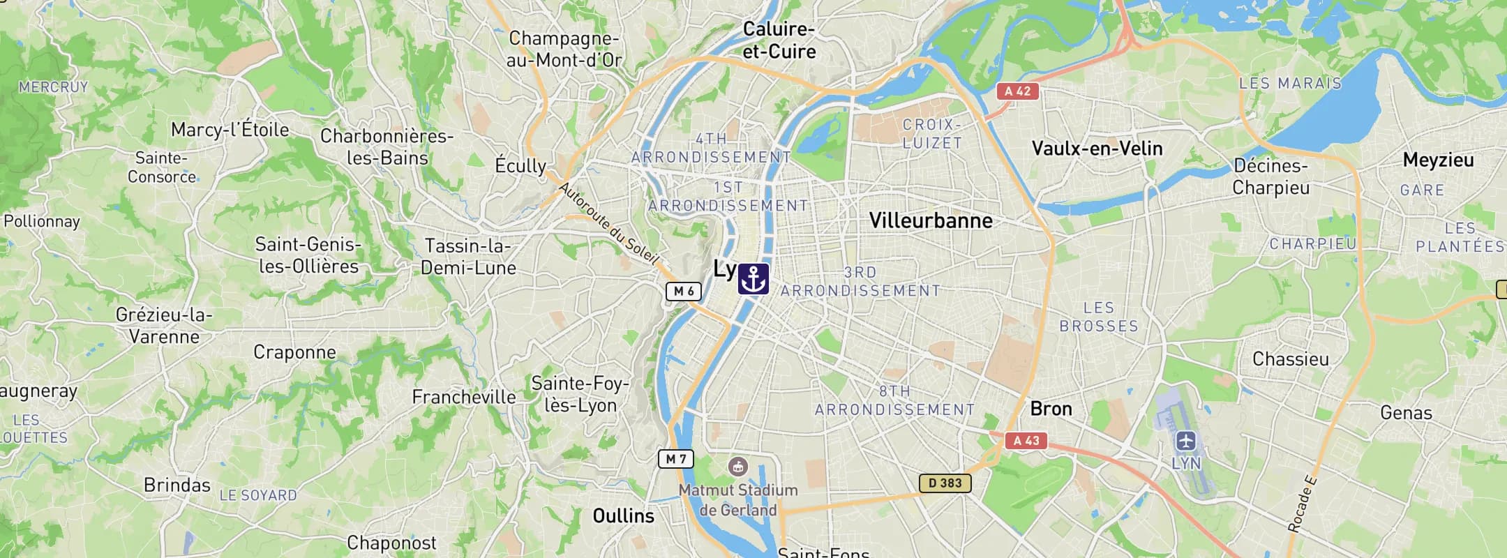 Map of Lyon